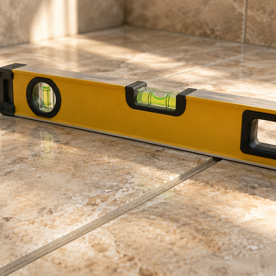 Level on finished tile